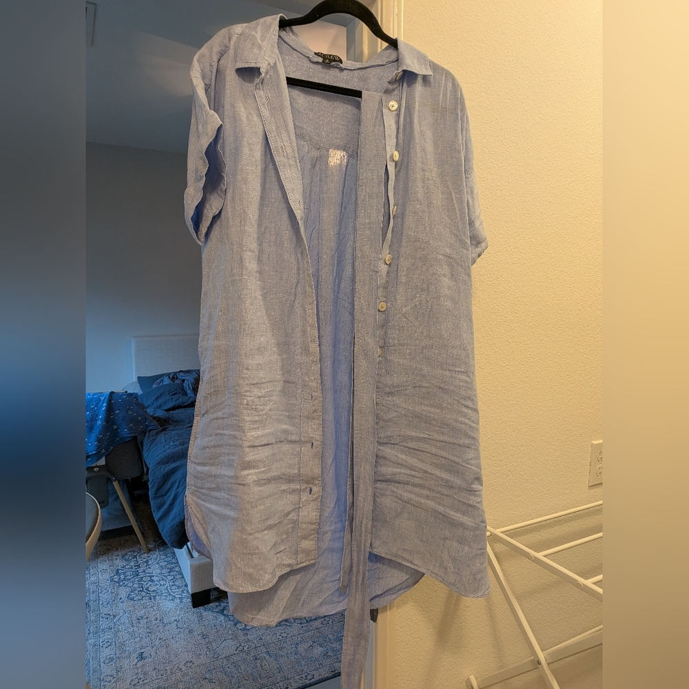 J Crew Capitaine Linen Shirtdress